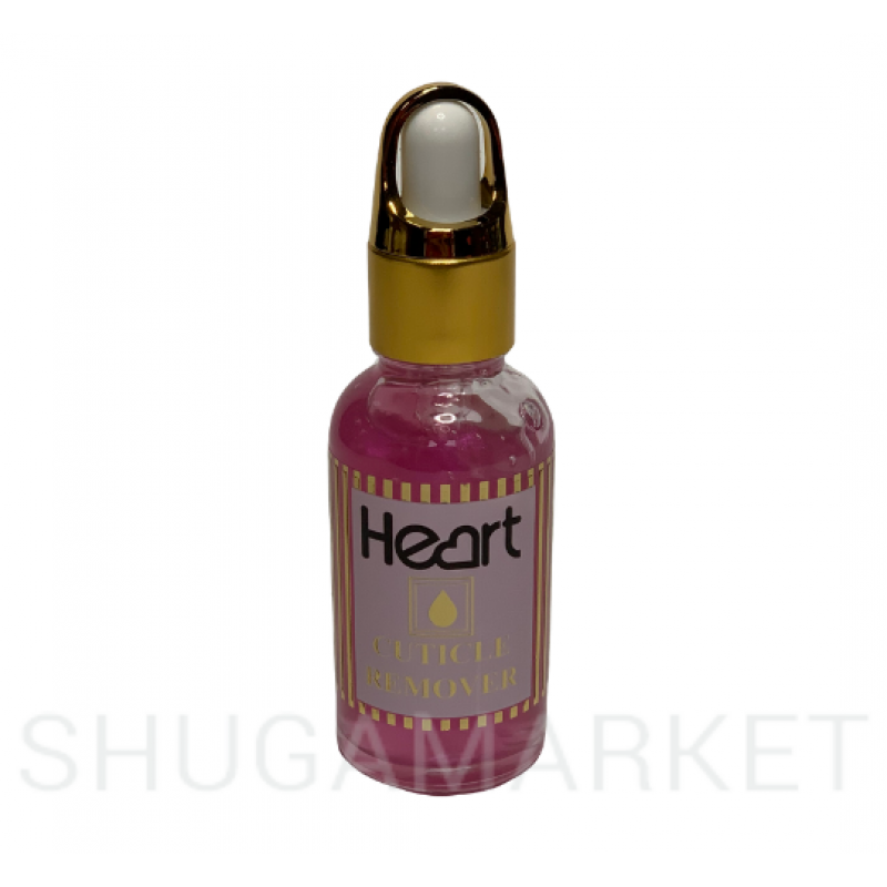 Средство для удаления кутикулы Heart с пипеткой, цвет розовый, 30 мл